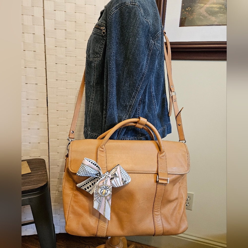 Osgoode Marley Tan Leather Work Bag - Picture 11 of 11